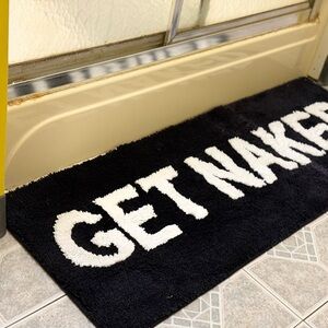 2 piece Black and White Bath Mat